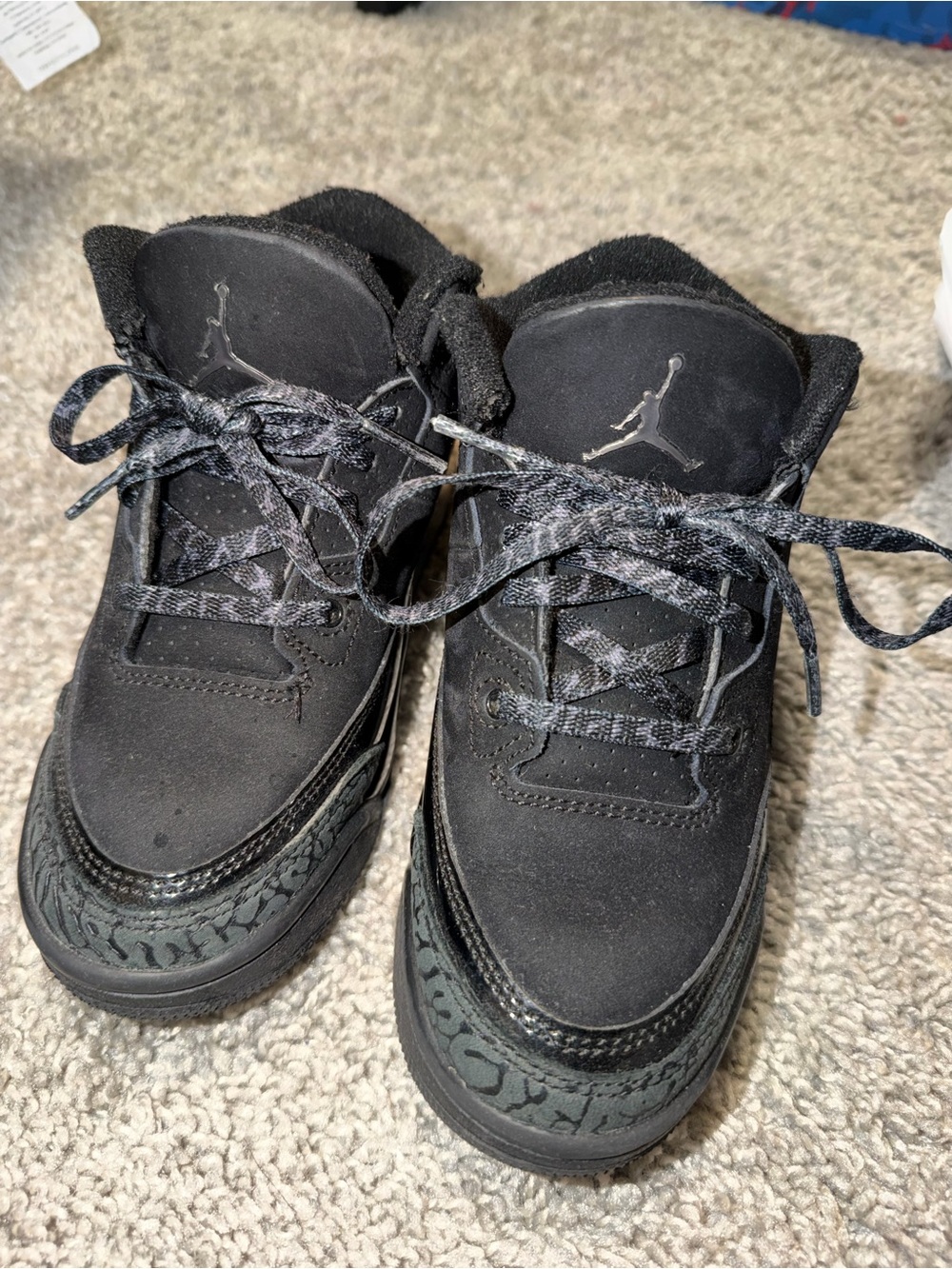 Kids air Jordan 3 Black Cat-NO BOX